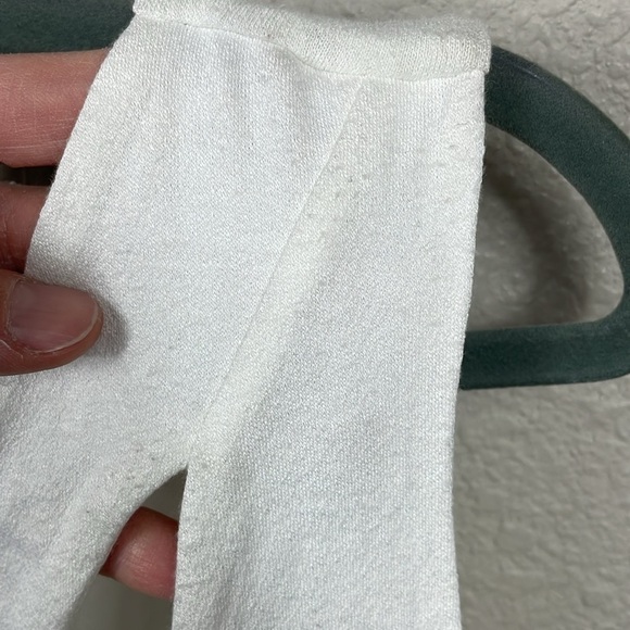 Naked Wardrobe White Bodycon One Shoulder Dress Slit Neck Sz L - Picture 4 of 12